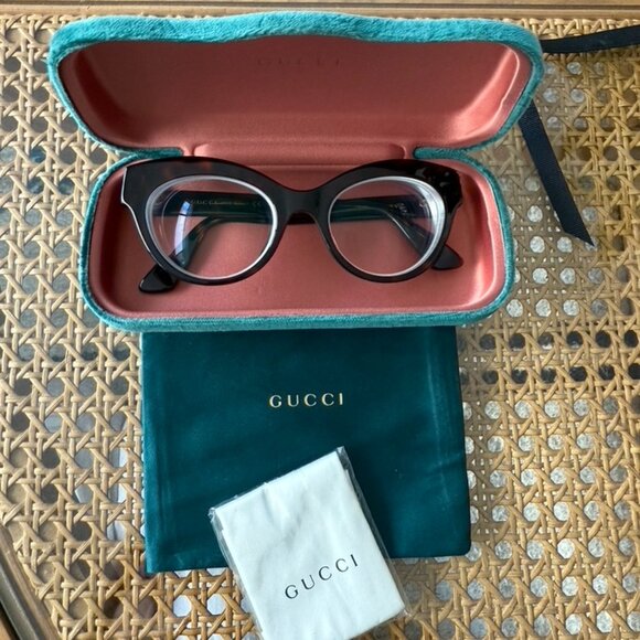 Authentic Gucci Eyeglasses Frame - GG0030O - Tortoise - Picture 1 of 14